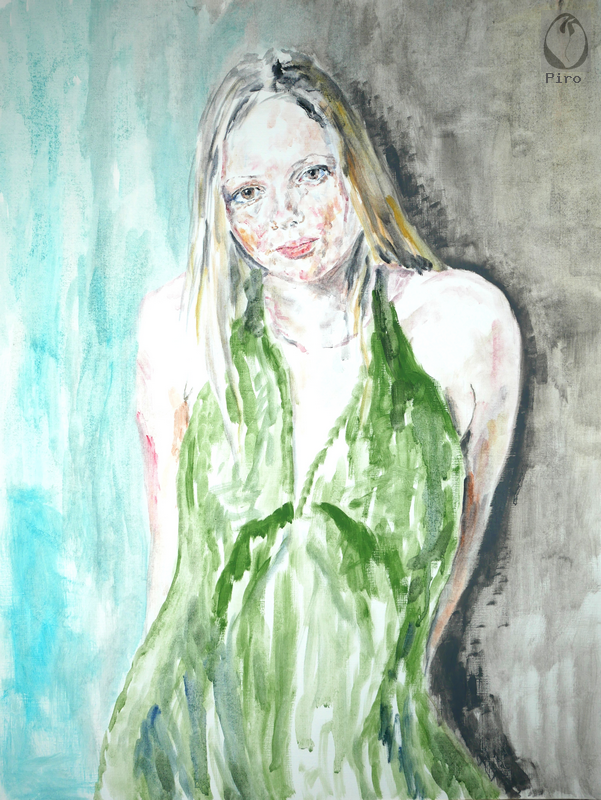 oil on paper - olio su carta di Piro